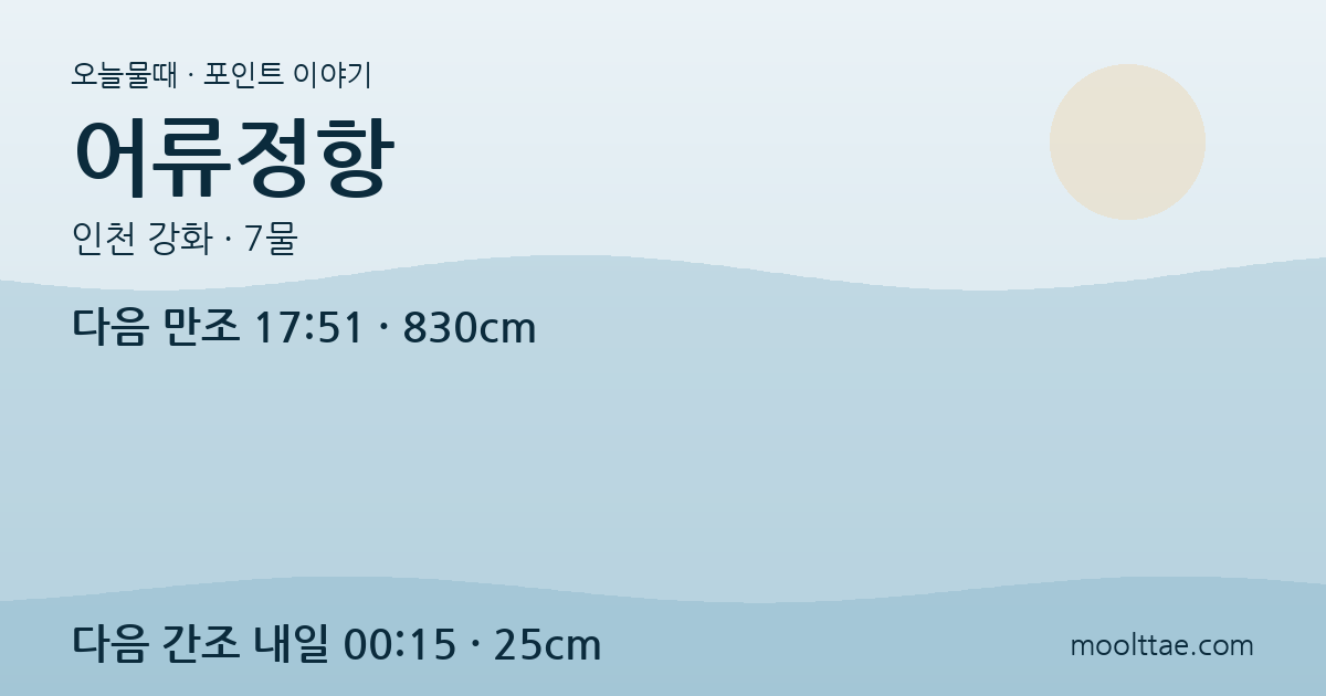 강화 석모도 어류정항 — 망둥어 낚시와 차박 공간을 구분하는 법 대표 이미지