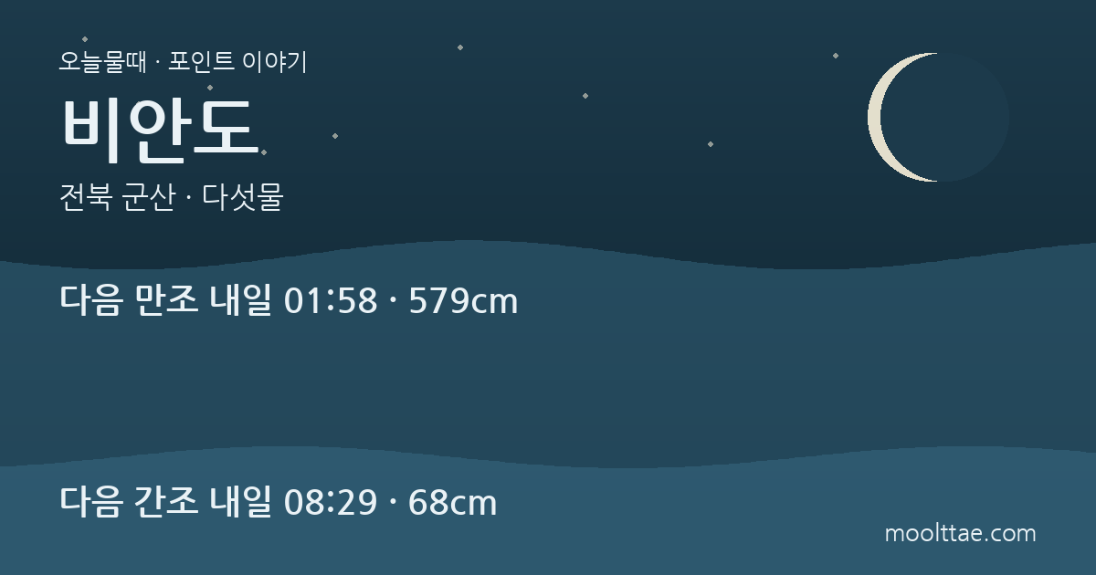 비안도 — 열두 자리를 먼저 잡아야 하는 섬 대표 이미지