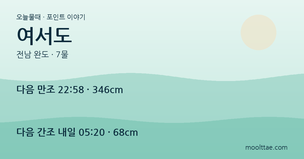 완도 여서도 — 벵에돔 포인트보다 하선 가능한 홈을 먼저 묻는 섬 대표 이미지