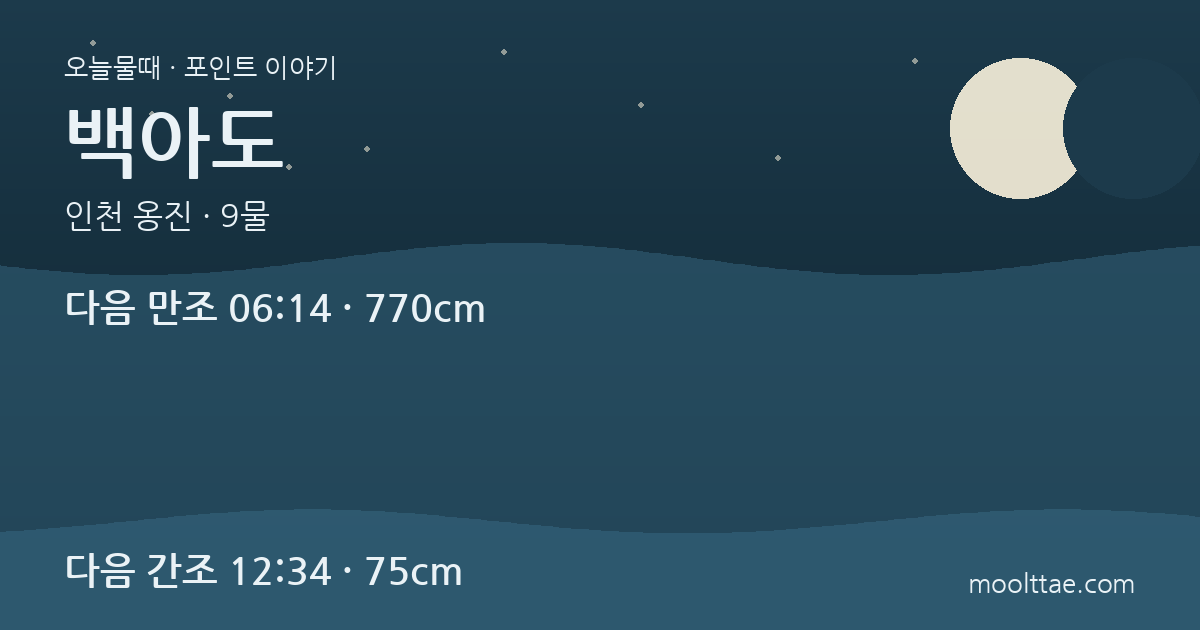 인천 백아도 — 직항이어도 하루가 걸리는 흰 섬 낚시 준비 대표 이미지