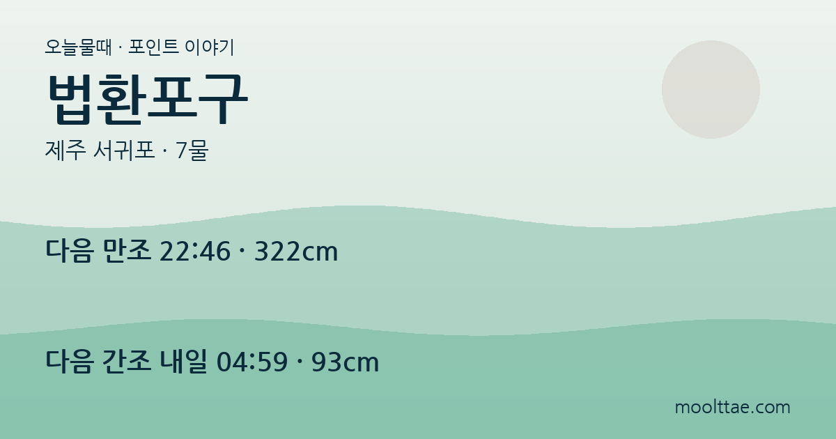제주 법환포구 — 한여름에도 시원한 용천수와 해녀 어장 규정 대표 이미지