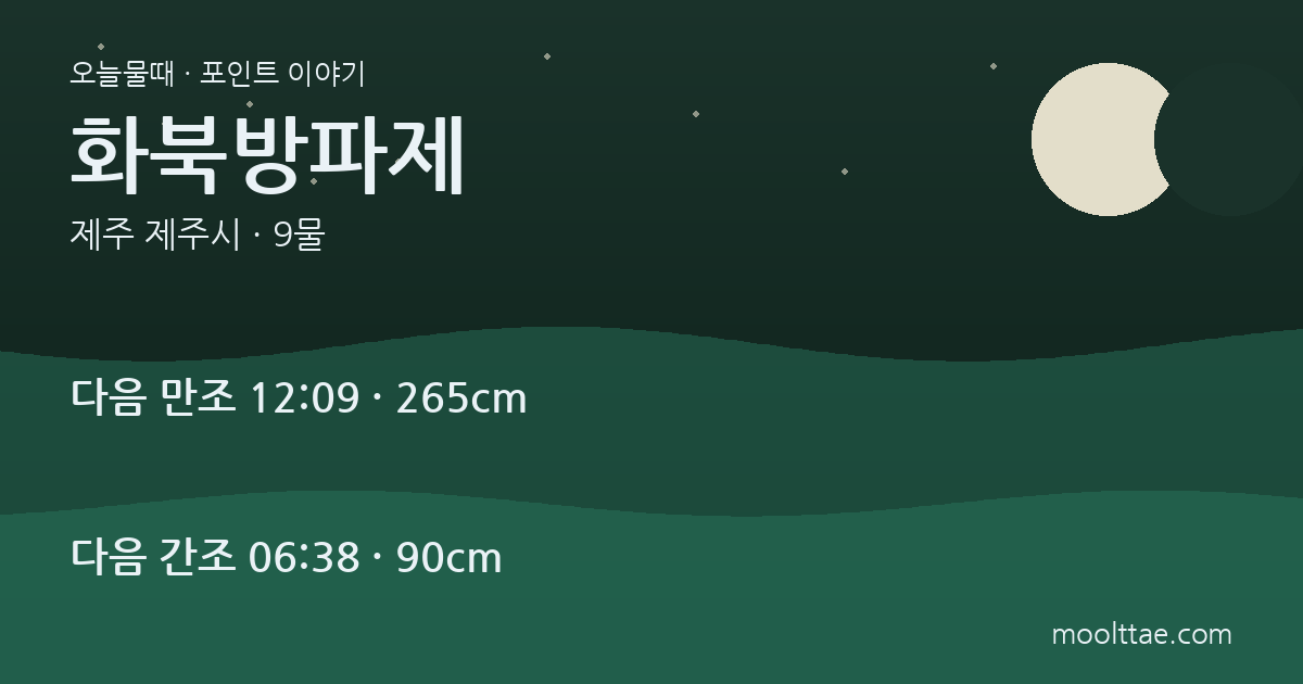 제주 화북방파제 — 올레길과 생활낚시가 겹치는 포구에서 자리 줄이기 대표 이미지