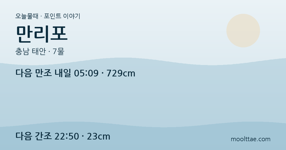 태안 만리포 — 모래해변 옆 굴밭에서 신발부터 바꿔야 하는 이유 대표 이미지