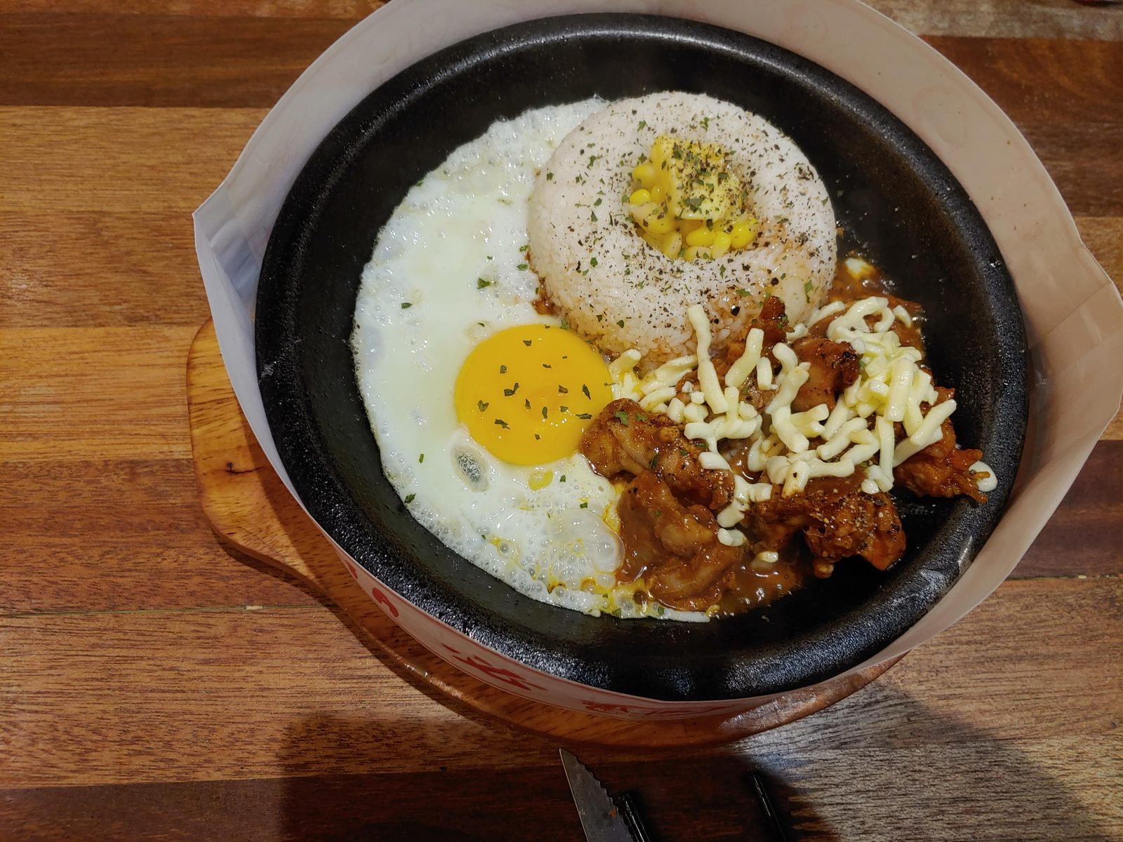 테판야 식사의 마지막 철판 메뉴
